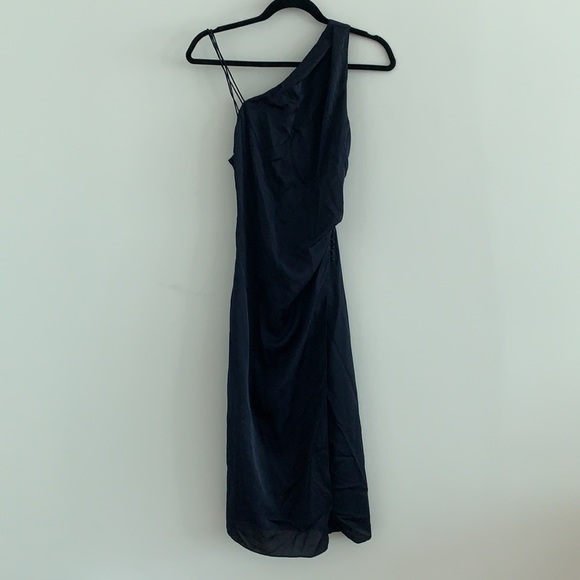 NWOT REISS POSITANO CROSS BACK SATIN DRESS - Picture 6 of 9